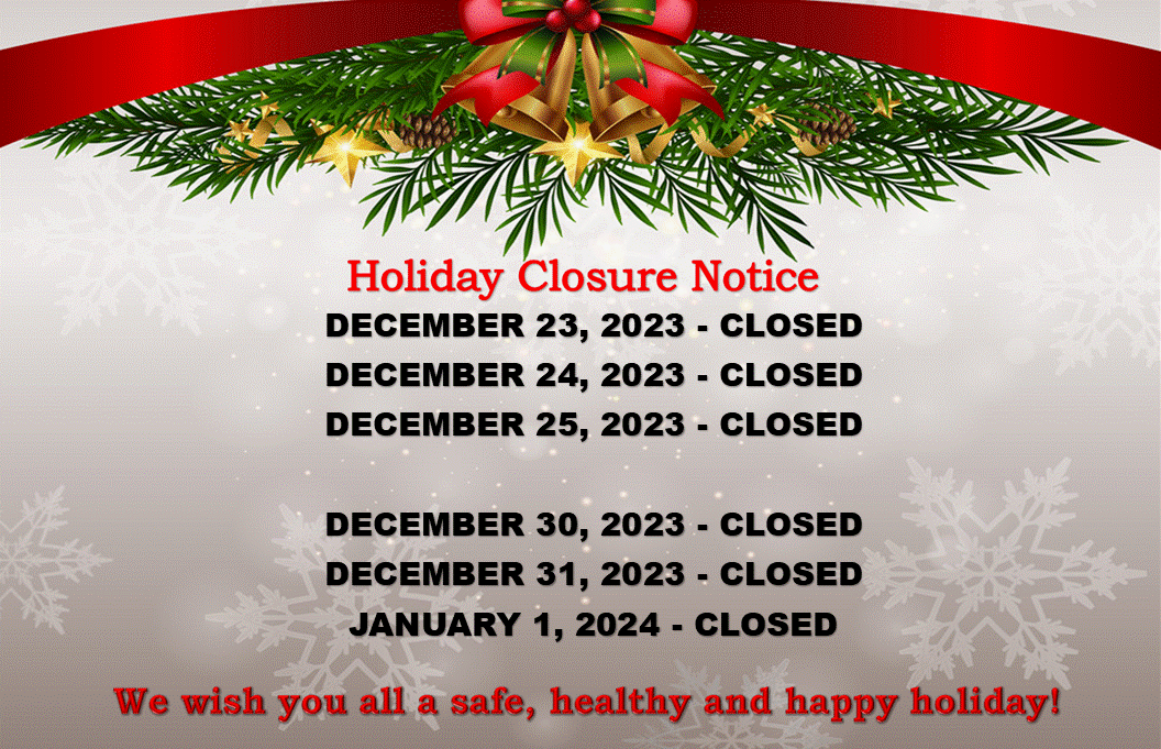 2023 Holiday Closures